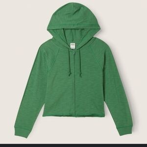 Victoria's Secret Pink Full Zip Light Hoodie Size XXLarge New! Crop